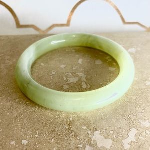 Light green Jade bangle bracelet